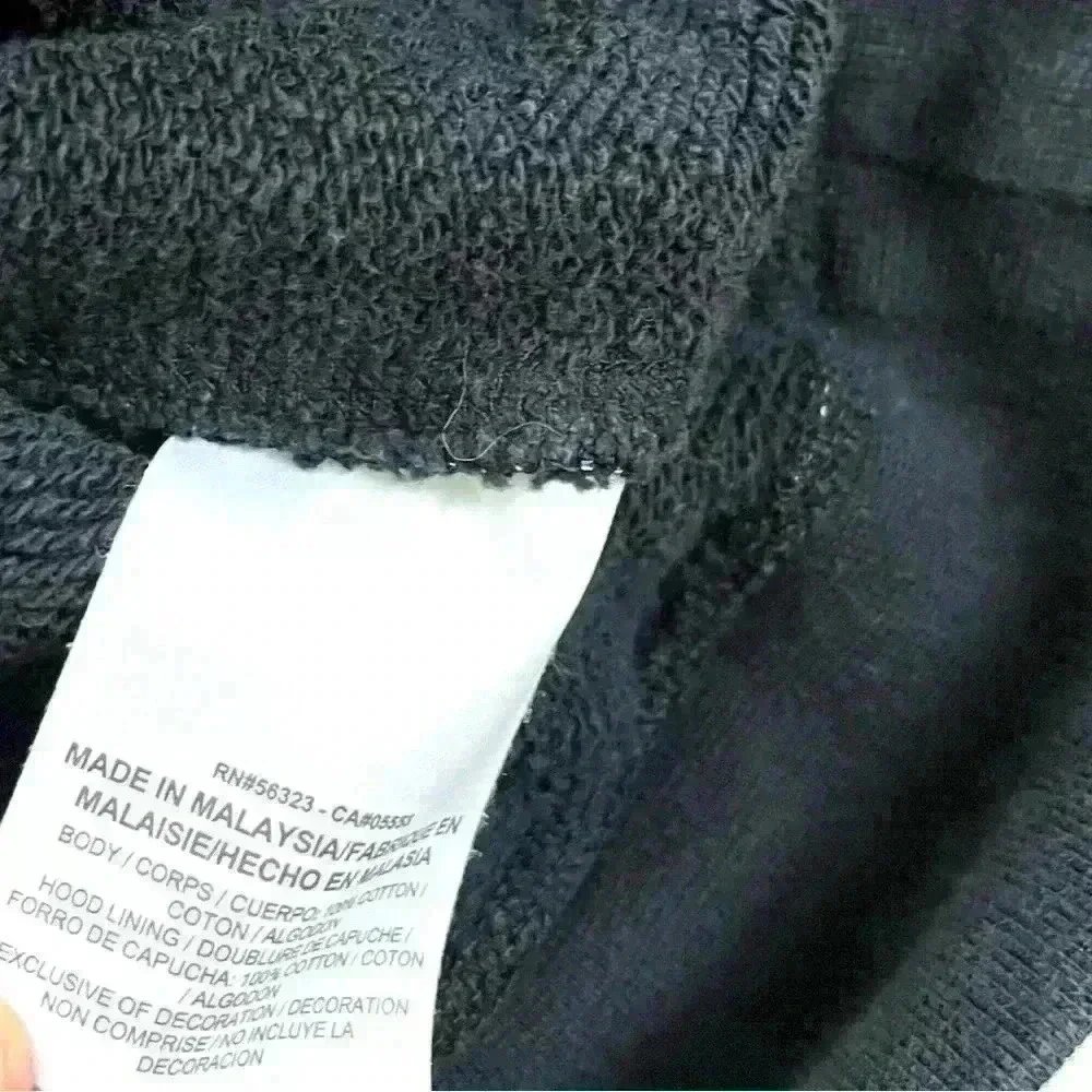 Nike AW77 FT AOP Speed Black/White Stripe Zip Kanga Pocket Hooded Jacket (L)‎